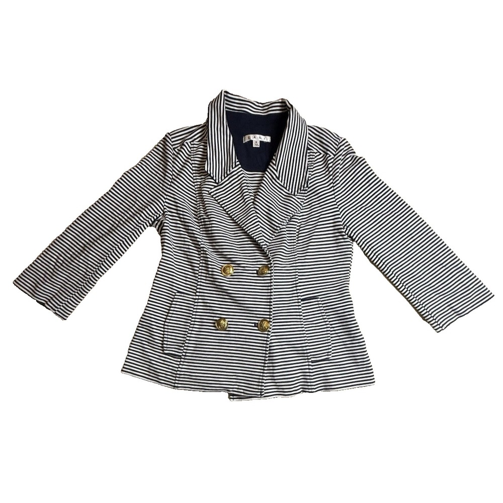 Cabi Small Blazer Suit Life Jacket Small Nautical Stripe Anchor-562